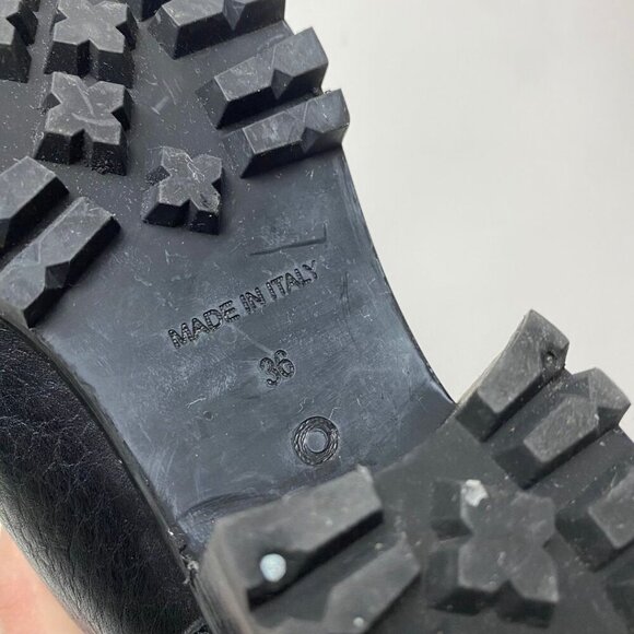 L'AUTRE CHOSE Buckle Black Leather Boots Size 36 - Picture 9 of 10